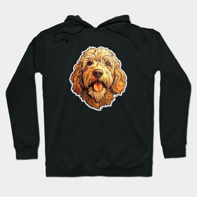 Doodle Delight - Cute Goldendoodle Artwork Hoodie by InTrendSick